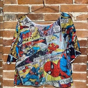 Marvel Comics sequin shirt
